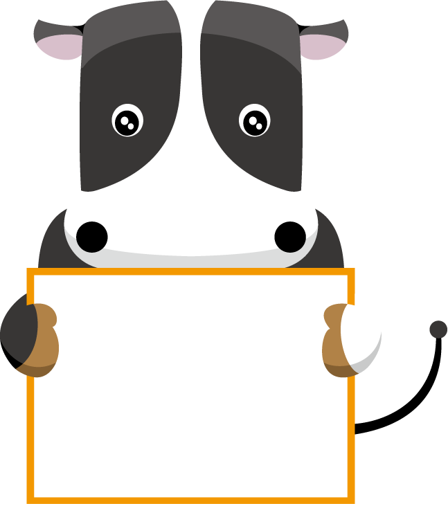 動物メッセージボックス牛