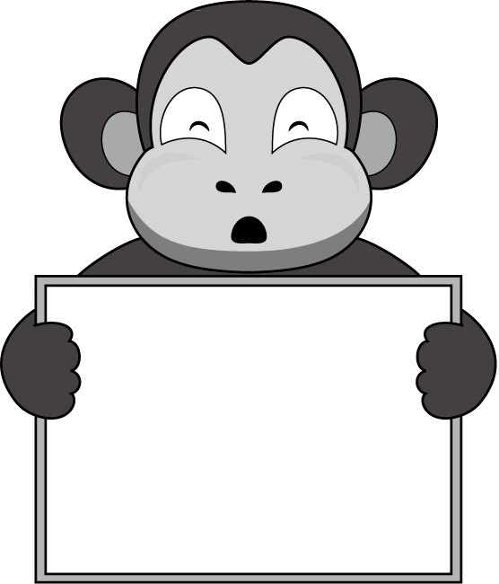 動物メッセージボックス猿