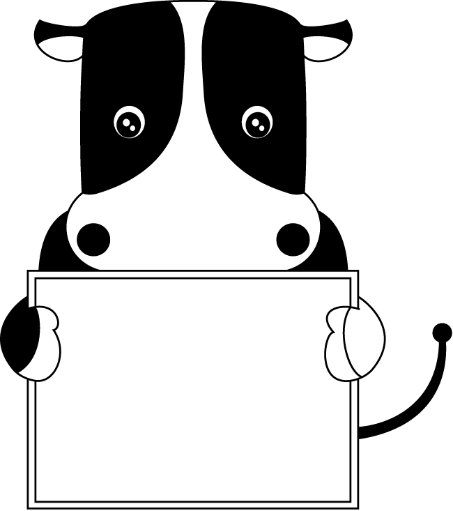 動物メッセージボックス牛