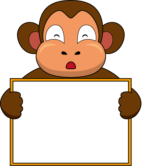 動物メッセージボックス猿