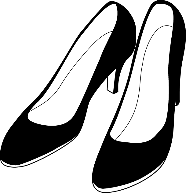 ラブリー靴 イラスト 無料 白黒 スーパーイラストコレクション