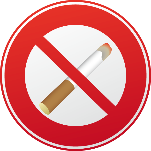 5月31日世界禁煙デーのイラスト-煙草と禁止マーク