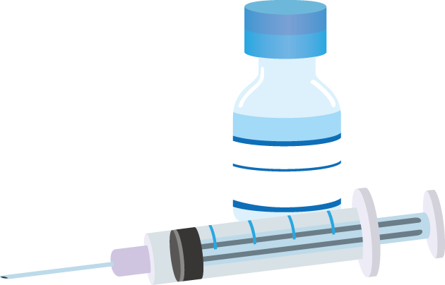 7月6日ワクチンの日のイラスト-ワクチンと注射器