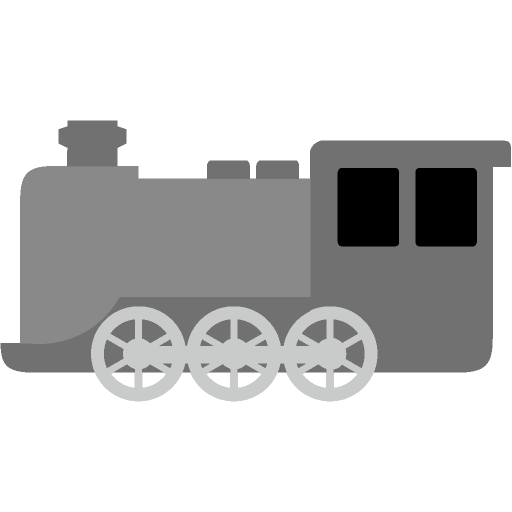 蒸気機関車のイラストアイコン