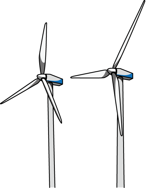 風力発電機のイラスト