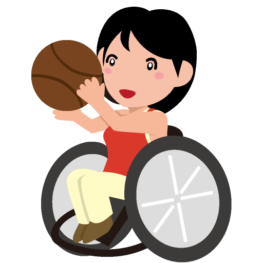 車椅子バスケットボールのイラスト