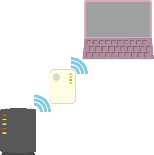 無線LAN中継器のイラスト