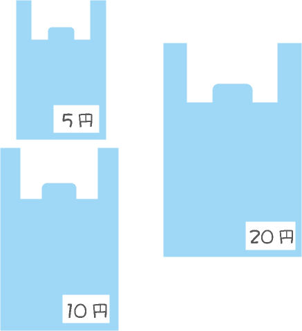レジ袋有料化no07 有料レジ袋のイラスト ビジソザ